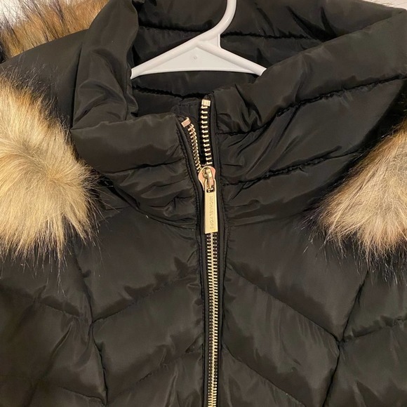 MICHAEL KORS PLUS SIZE FAUX-FUR-TRIM HOODED DOWN PUFFER COAT BLACK NWT Size PXXL - Picture 2 of 11